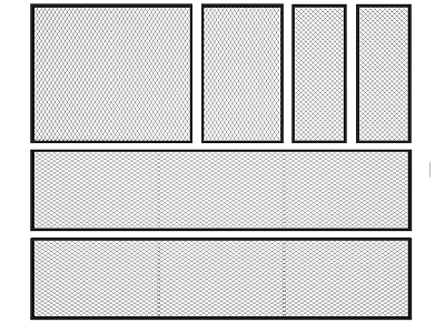 Architectural Components With Rectangular Panels In Different Sizes And Layout 3d model