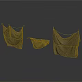 Brown Hanging Fabric Structures With Three Suspended Rope Draped Designs