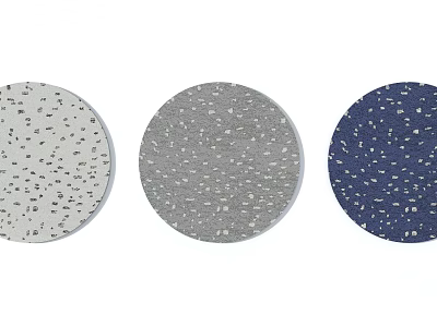 Modern Round Rugs with Speckled Patterns in Various Colors for Home Decor 3d model