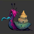 Snail Cartoon Snail Small Snail Reptile Cold Blooded Animal Reptile 3d model