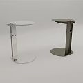 Modern Side Tables With Round Tops And Metal Frames In Silver And Black Finishes