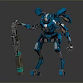 Mech Warrior Mech Soldier Machine Battlearm Mechanical Battlearm Machine Fighter Robot 3d model