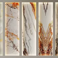 Modern Background Wall With Various Natural Marble Textures And Elegant Color Patterns 3d model