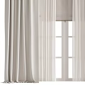 Light Beige Window Curtains with Soft Fabric and Sheer Layer for Modern Home Window Decoration