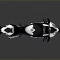 Sleek White And Black Sport Motorcycle With Streamlined Design And Windshield