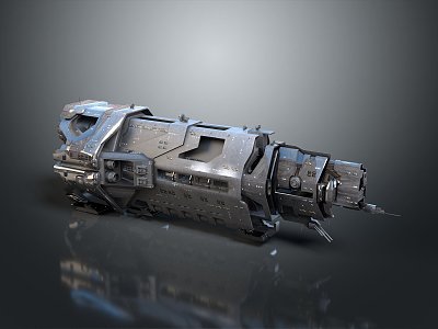 Modern Warship Space Warship Science Fiction Warship Battleship 3d model