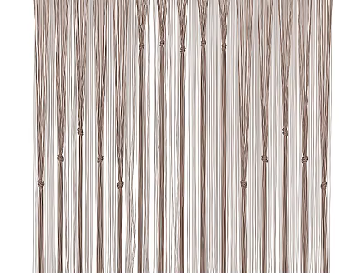 Light Brown Beaded String Curtain with Nylon Material for Modern Home Decor 3d model
