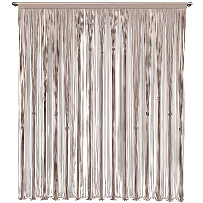 Light Brown Beaded String Curtain with Nylon Material for Modern Home Decor 3d model