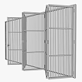 Black Folding Door With Vertical Slats For Indoor Home Partition Design