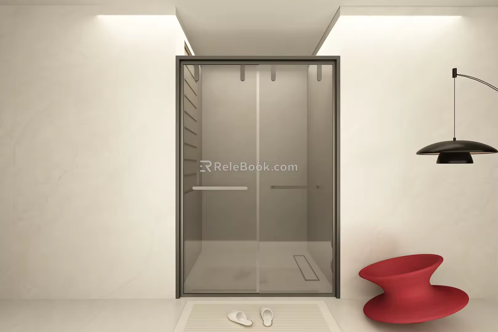 sliding door shower partition door shower partition double sliding door 3d model