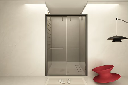 sliding door shower partition door shower partition double sliding door 3d model