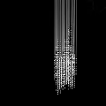 Contemporary Hanging White Vertical Lines Decorative Art on Black Background 3d model