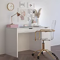 Modern Table and Chair Combination Rhys Desktop Diary Workplace 3d model