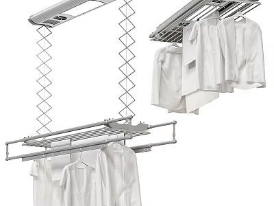 Electric Retractable Clothes Hanger For Drying Clothes 3d model