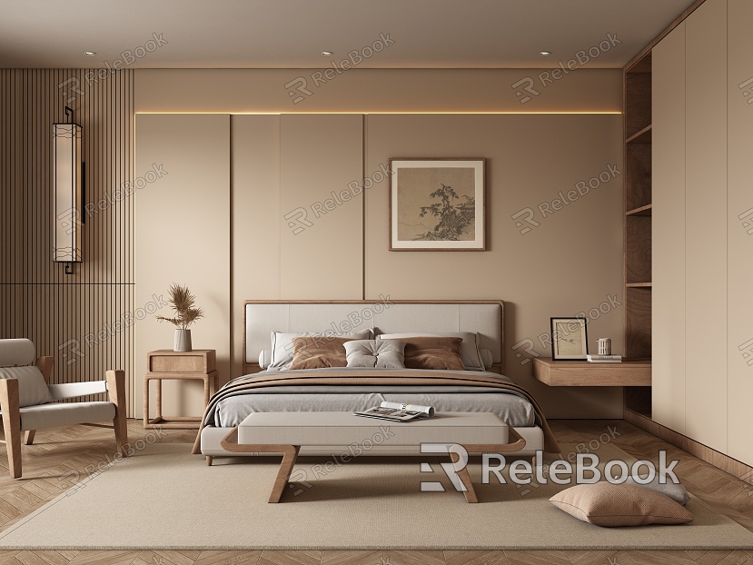 New Chinese Bedroom Bed model