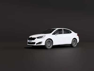 White Modern Sedan Car Exterior Design Featuring Sleek Body And Alloy Wheels 3d model
