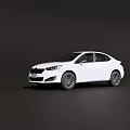 White Modern Sedan Car Exterior Design Featuring Sleek Body And Alloy Wheels