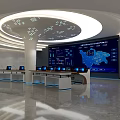 Dispatching Hall of Modern Dispatching Room 3d model