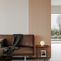 Modern Bright Living Room With Large Window Sofa Armchair Coffee Table