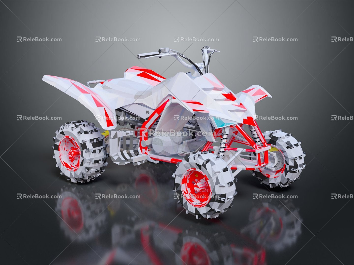 Modern Beach Vehicle All-terrain Vehicle Toy Car Four-wheeler 3d model