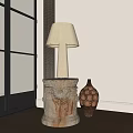 Antique Table Lamp Antique Side Ceramic Pot Floor Lamp Large Table Lamp White Table Lamp Hotel Lobby Table Lamp 3d model