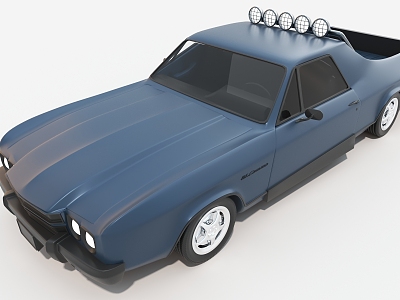 Pickup Truck Car Retro Car 3d model