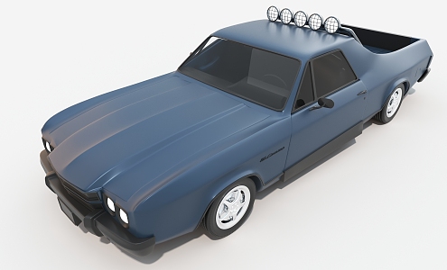 Pickup Truck Car Retro Car 3d model