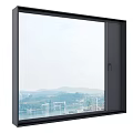 Casement Windows Modern Design With Wide Mountain View And Indoor Lighting