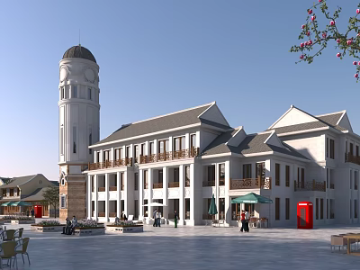 European residential building 3d model