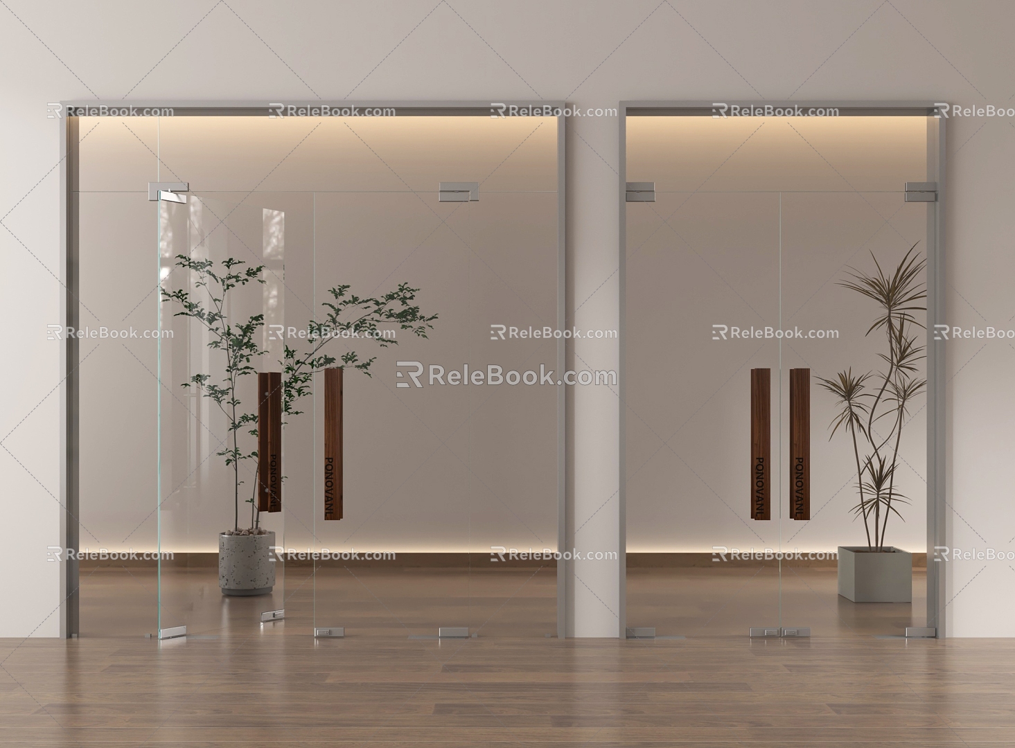 Modern Glass Single Door Glass Double Door Glass Door Entry Door Office Glass Door 3d model