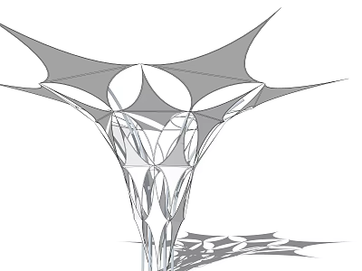 Modern Pergola Design With Unique Geometric Canopy And Metal Support Structure 3d model