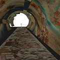 Cultural Art Exhibition Hall Featuring Tunnel Like Design Intricate Patterns And Vibrant Colors