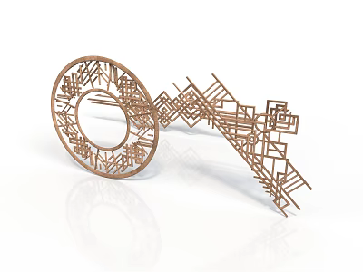 Artistic Circular Home Decor Piece With Intricate Geometric Patterns And Modern Design 3d model