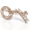 Artistic Circular Home Decor Piece With Intricate Geometric Patterns And Modern Design