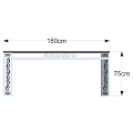 Elegant Dining Table Featuring Black Tabletop And White Carved Table Legs