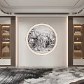 Sofa Background Wall Bedroom Dining Room Background Wall Open Cabinet Decorative Cabinet Modeling 3d model