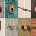 Handle combination cabinet door handle 3d model
