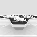 Modern Commercial Equipment Circular Display Table With City Models And Curved Displays