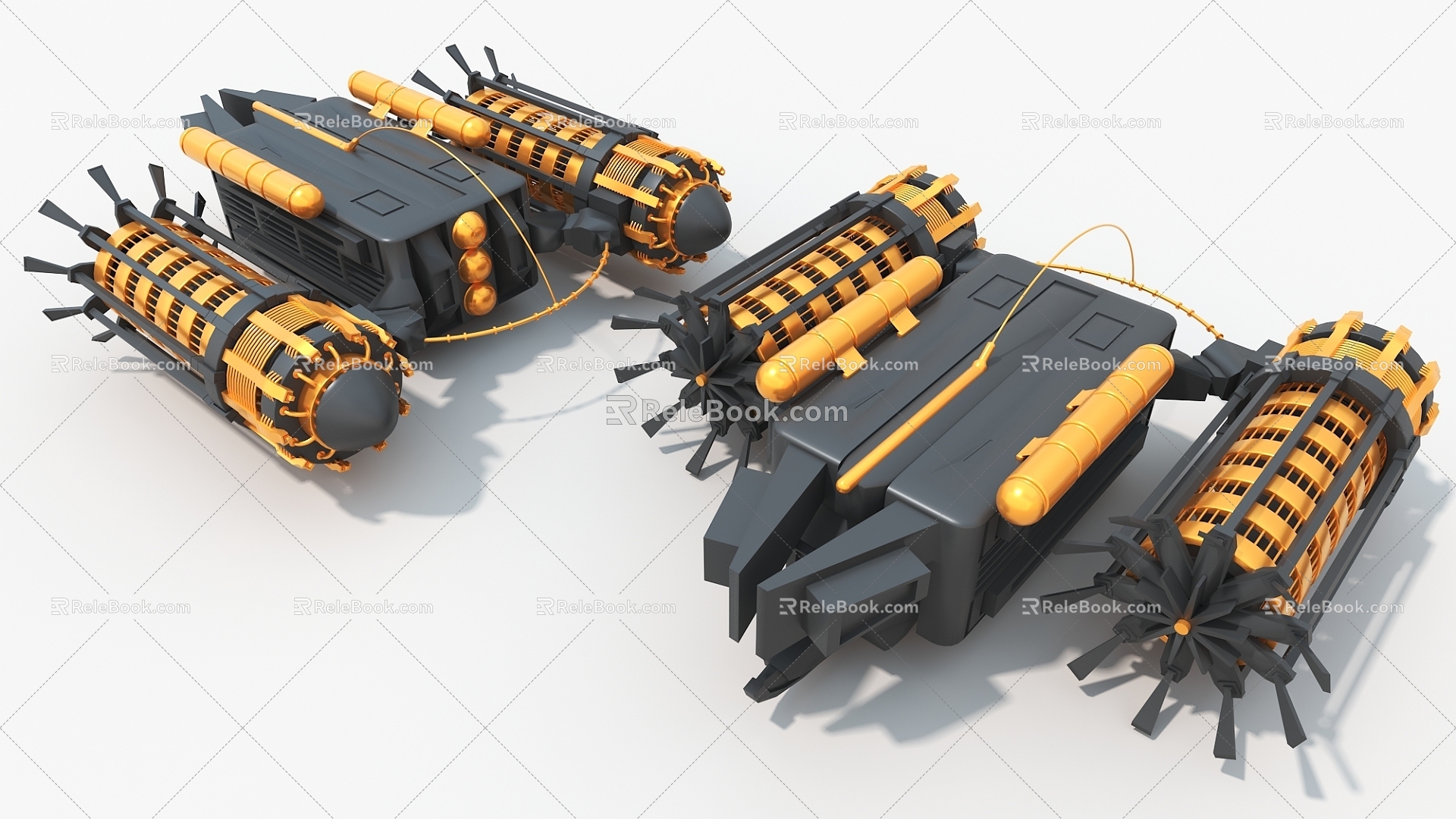 Engine Space Car Cypunk Column Hard Surface High-tech Industrial Parts 3d model