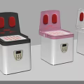 Black Pink White Medical Devices Featuring Red Top Panels And Front Control Panels