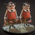 Horror Twins Characters Character Freaks Men Horror Game Material Chamber of Secrets Escape PBR Material Game Characters Game Characters Gnome Anime 3d model