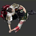 Woman Wearing Traditional Folk Costume Dancing With Partner In Cultural Event