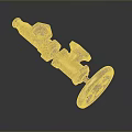 Brass Valve With Wheel Handle And Pipe Connector For Industrial Use