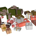 Toy and Gift Shop Collection Of Colorful Gift Boxes With Ribbons And Bows