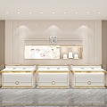 Counter Jewelry Store Back Cabinet Jewelry Cabinet Modern 3d model