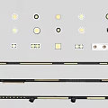 Modern Track Spotlights Embedded Magnetic Lights Linear Lights Steering Spotlights Downlight Bucket Lights Grid Duct Lights 3d model