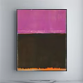 Abstract Painting With Yellow Background And Red Black Green Color Blocks