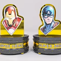 Super Hero Themed Figurines Featuring Iron Man And Captain America With Golden Bases