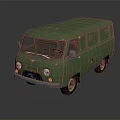Green Vintage Delivery Van With Classic Design And Smooth Exterior