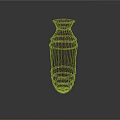 Decorative Metal Wire Vase With Woven Spiral Design For Home Decoration